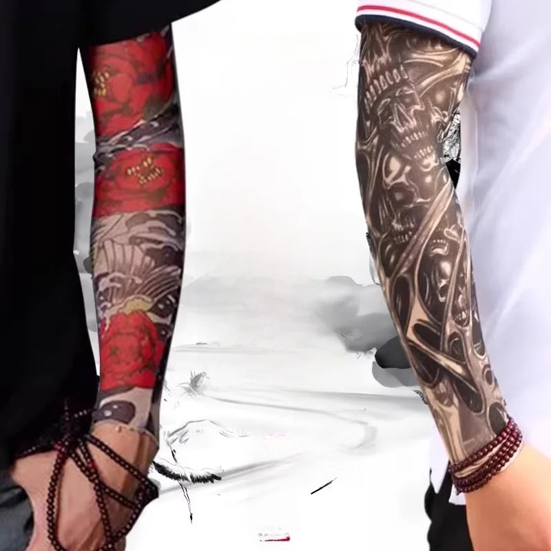 Ice Silk Sonnenschutz Sve Abdeckungen für Männer und Frauen Outdoor Fahren Tattoo Armschutz Radfahren Schutz Arm Trendy Herren F...