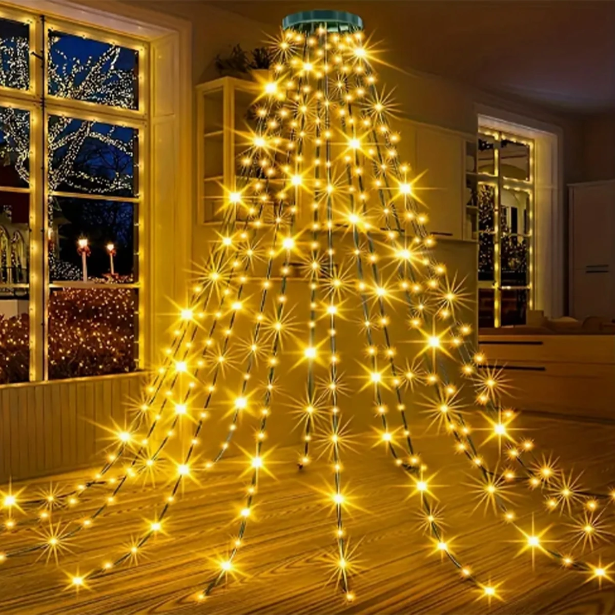 

1.5M200LED Lamp Warm Lights Indoor Outdoor Waterproof Garlands Festoon Fairy Wedding Chrismas Decorations For New Year Xmas Tree