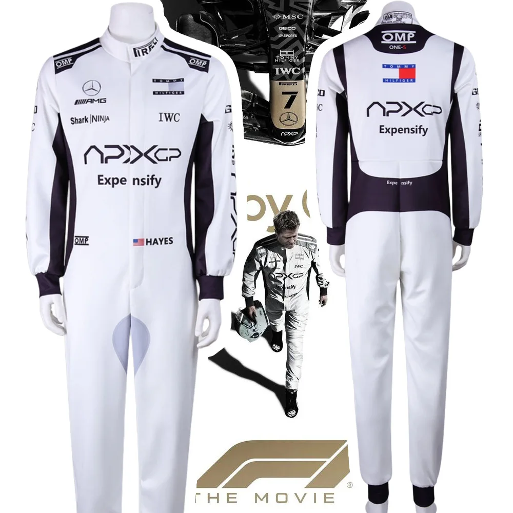 

Halloween Racing Suit Set Speed Drift Cosplay Costume Black White Jumpsuit Cycling Outfit 2D Anime Style Role Play Clothes