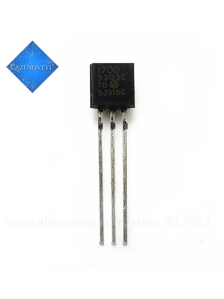 Régulateur de tension LDO fixe MCP1700-3302E/TO TO-92 MCP1700 1700-3302E TO92 MCP1700-3302E, 10 pièces/lot, en Stock