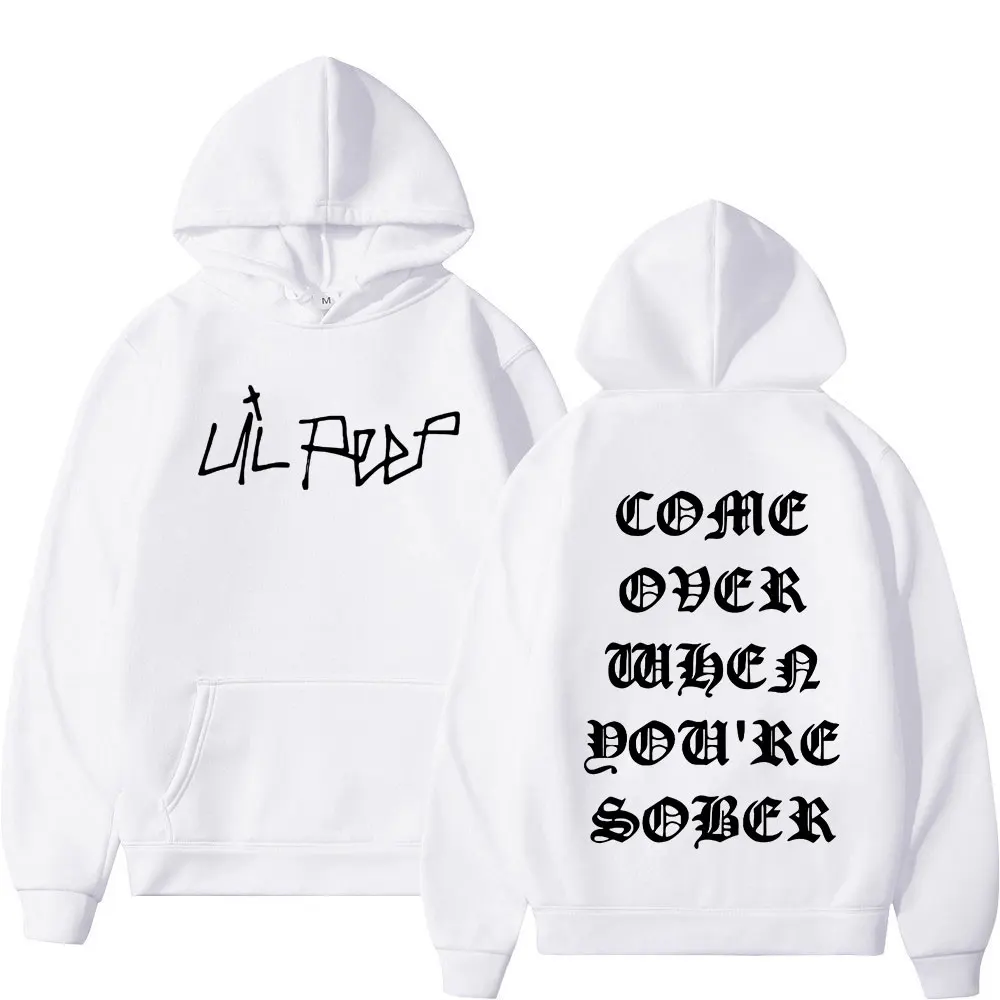 Rapper Lil Peep Come Over When You're Sober Hoodies Men's Women Fashion Hip Hop Long Sleeve Sweatshirts Fleece Warm Pullovers