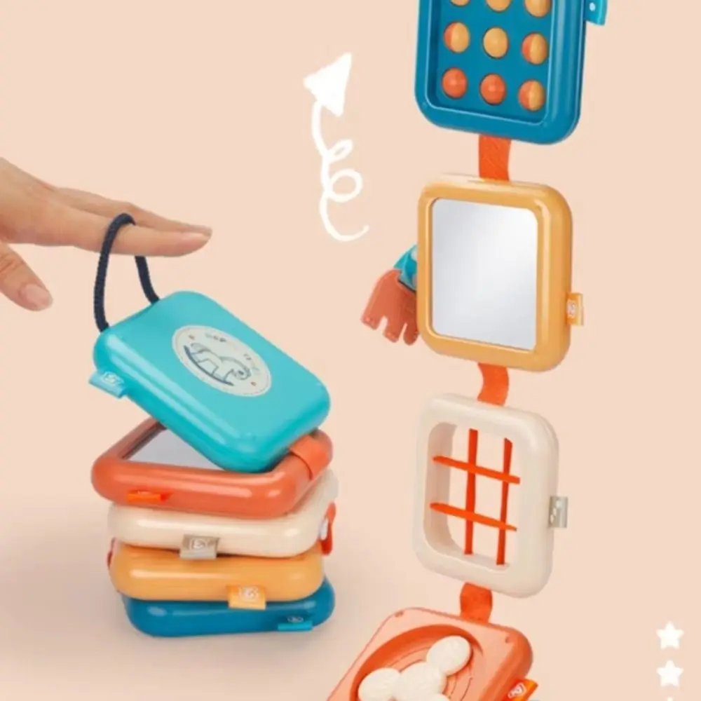 Puzzle giocattolo cubo pieghevole occupato con specchio Giocattolo impilabile multifunzionale Scheda sensoriale poliedrica per l'educazione precoce