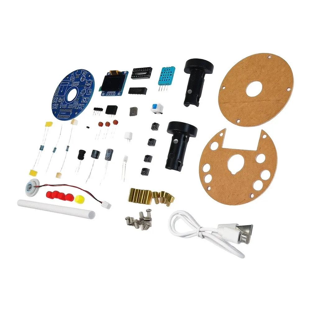 USB Humidifier DIY Kit With For Oled Display For Soldering Practice Temperature Humidity Monitor Atomizer Circuit Welding Parts
