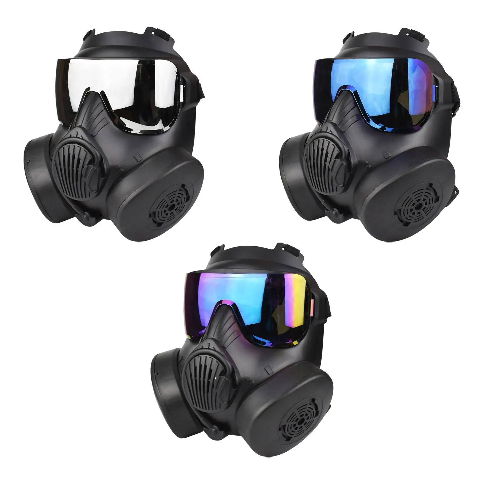 

Mask Protective Mask with Fan Adjustable Strap Game Mask for Cosplay Costume