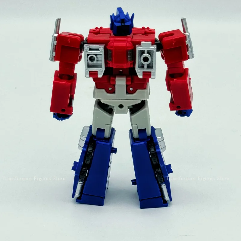 Oryginalna Transformacja 2001 Mała Skala Optimus Prime Komandor Zabawka Oryginalny Kolorowy Pas Model Samochodu Wysokość 12cm Model Studio Prezent