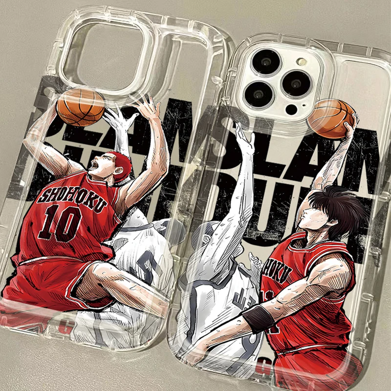 Clear Case for Samsung Galaxy S24 Ultra S23 S22 S21 FE S20 Plus Note 20 10 Pro A34 A54 A33 A53 Anime Slam Dunk Silicone Cover