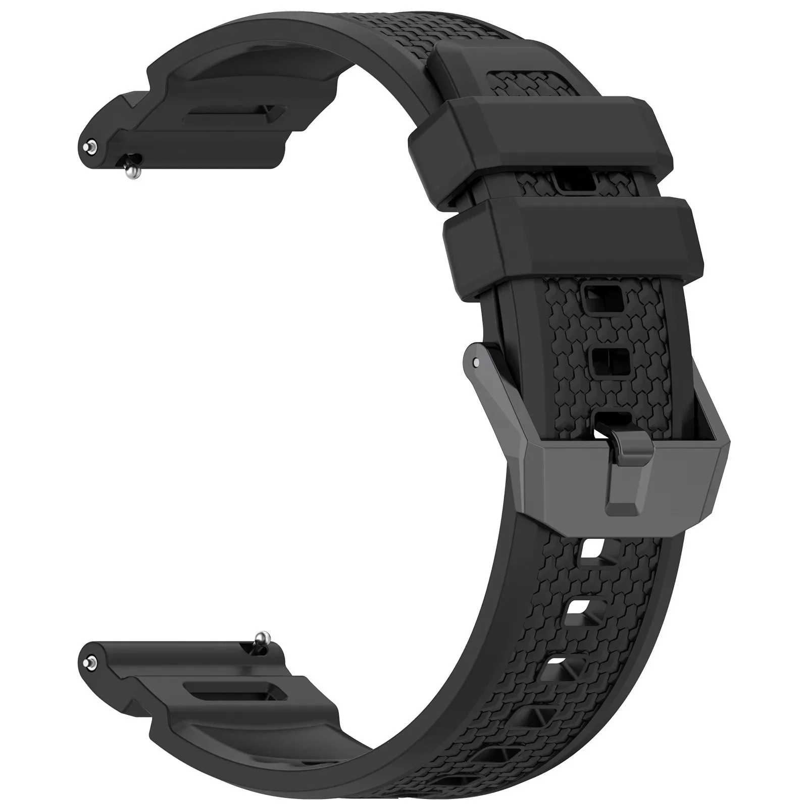 24mm Armor Pattern Sport Silicone Strap For Garmin Venu X1 Comfortable Correa Bracelet For COROS APEX 4 46mm/Ticwatch Atlas Belt