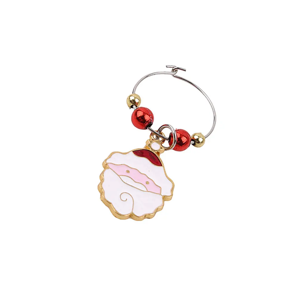 

6pcs Christmas Wine Glass Charms Set Premium Alloy Colorfast Party Favors Gifts Birthday Celebration Carnival Wine