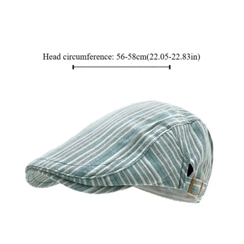 أزياء خمر موزع الصحف قبعة مخطط واقية من الشمس بلغت ذروتها قبعات Y2k للجنسين الرسام قبعة الربيع الصيف #6