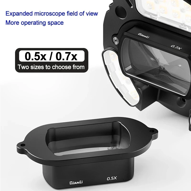QIANLI 0.5/0.7X Auxiliary Teleconverter Expands The Microscope Field of View for Integrated Microscope Positioning Light Sources