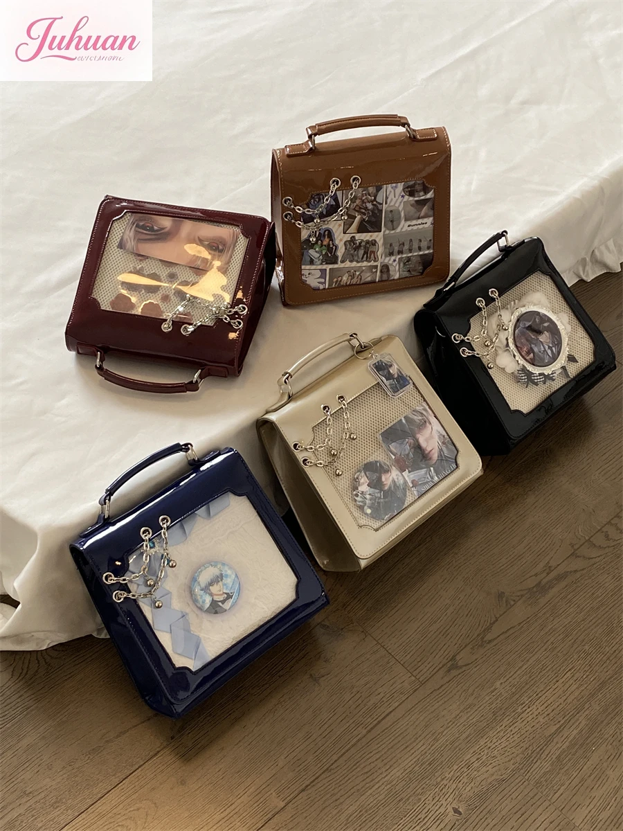 

Japanese Original Small Food Backpack Women's Transparent Window Crossbody Handbag Campus Jk Uniform Two-dimensional Ltabag