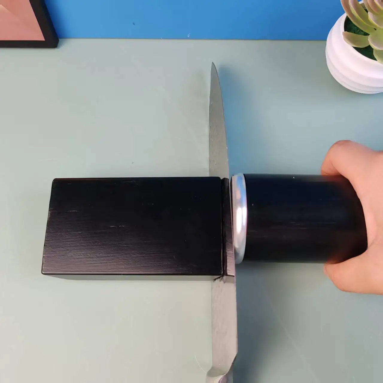 Rolling Knife Sharpener For Straight Edge Knife Sharpener Kit With 15/20° Degree Magnetic Angle For Kitchen Knives Whetstone Set