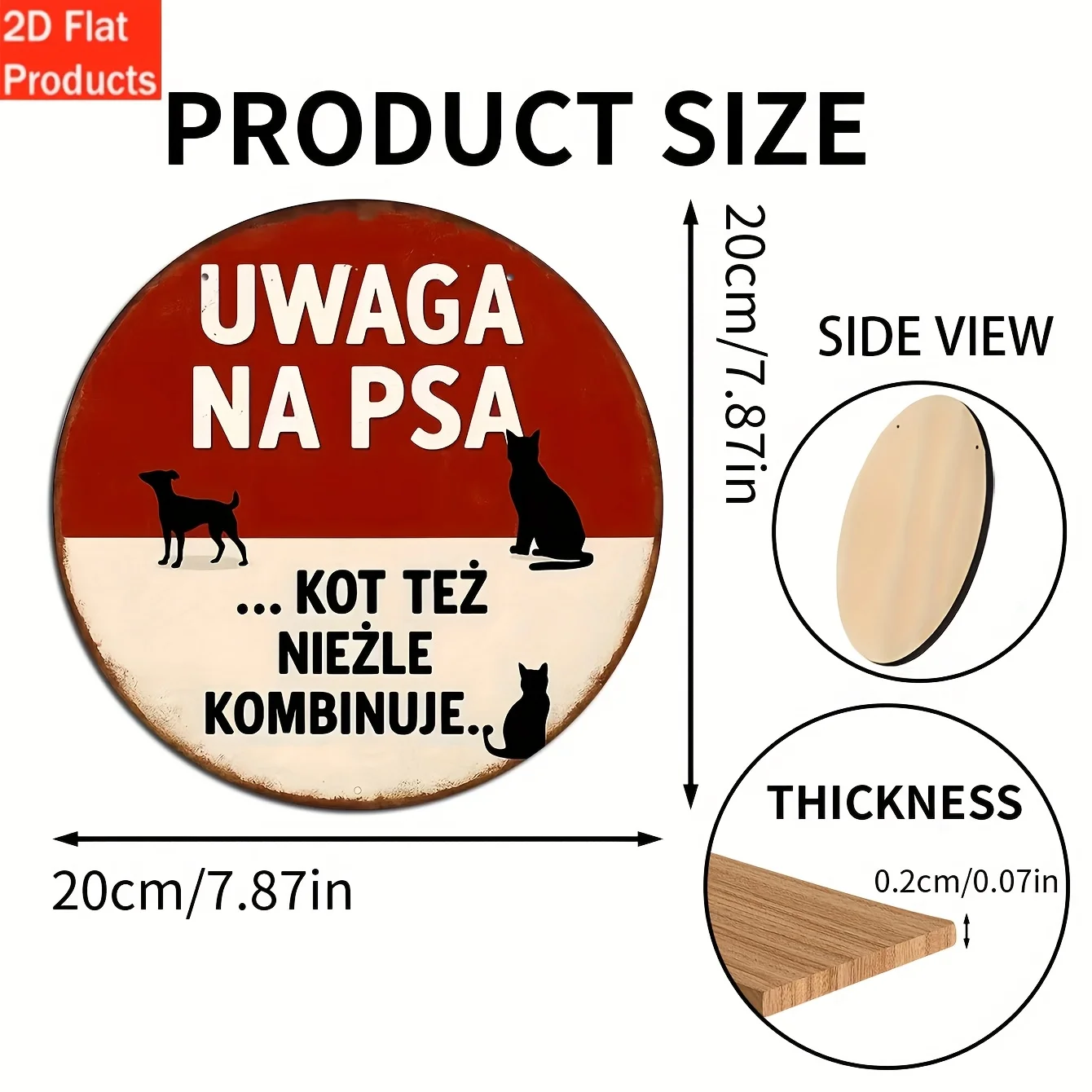 2D Flat, 1pc Vintage Polish 