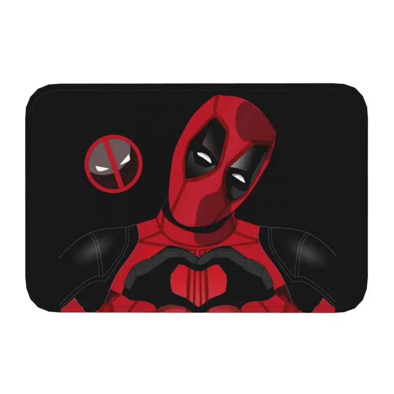 Custom Halloween Cosplay Superhero Deadpool Doormat Mat Anti-Slip Cartoon Bath Kitchen Living Room Rug Carpet 40*60cm