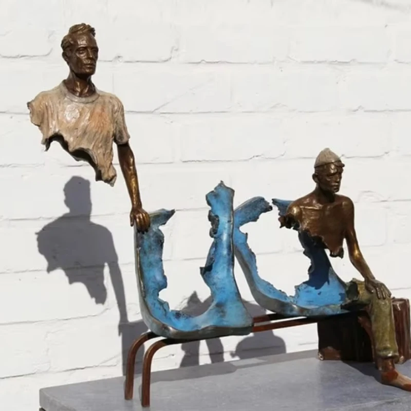 

Life Size Bronze Man Statue Modern Art Square Park Garden Outdoor Decoration Human Figure Sculpture