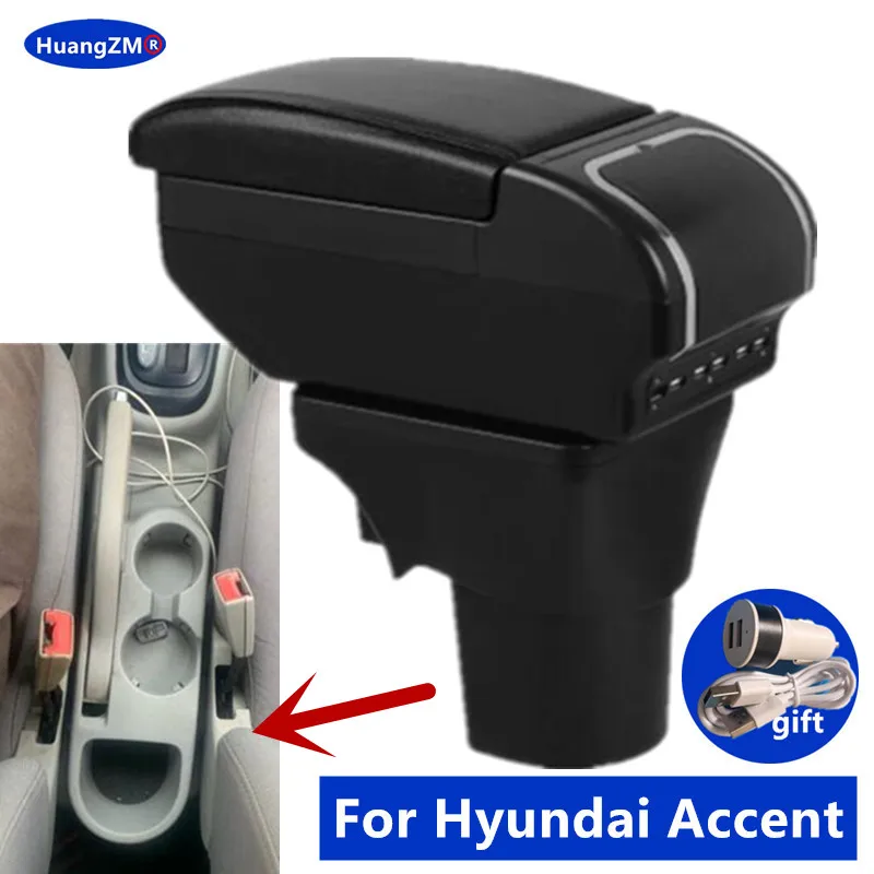 Für Hyundai Accent Armlehnenbox für Hyundai Accent Verna Auto-Armlehnenbox Mittelkonsole Aufbewahrungsbox Spezielles Nachrüst-Zubehör – Detail 1