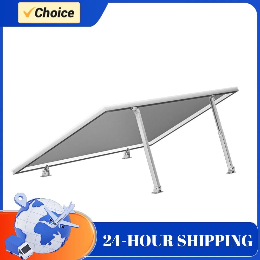 Solar Panel Mount Support Adjustable Solar Panel Mounting Bracket Aluminum Alloy Flat Roof Mount Holder 15-30 Degrees