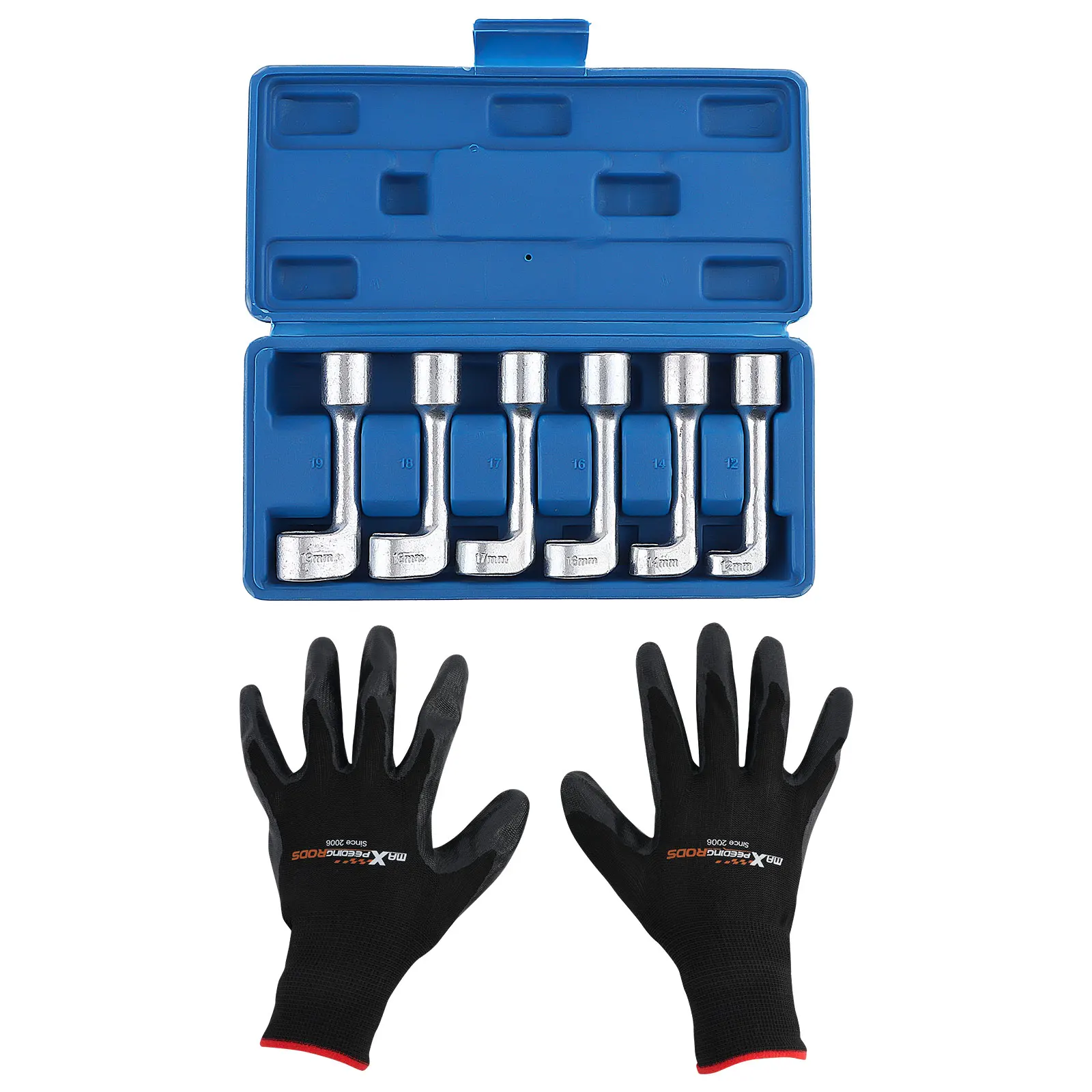 

Diesel Fuel Line Socket Wrench Set 12-19mm for BMW Audi 1/2" Drive L Type 6pc