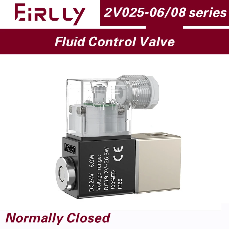 2V025-08 2V025-06 Normally Closed Pneumatic Control Valve 12V 24V 220V 1/4