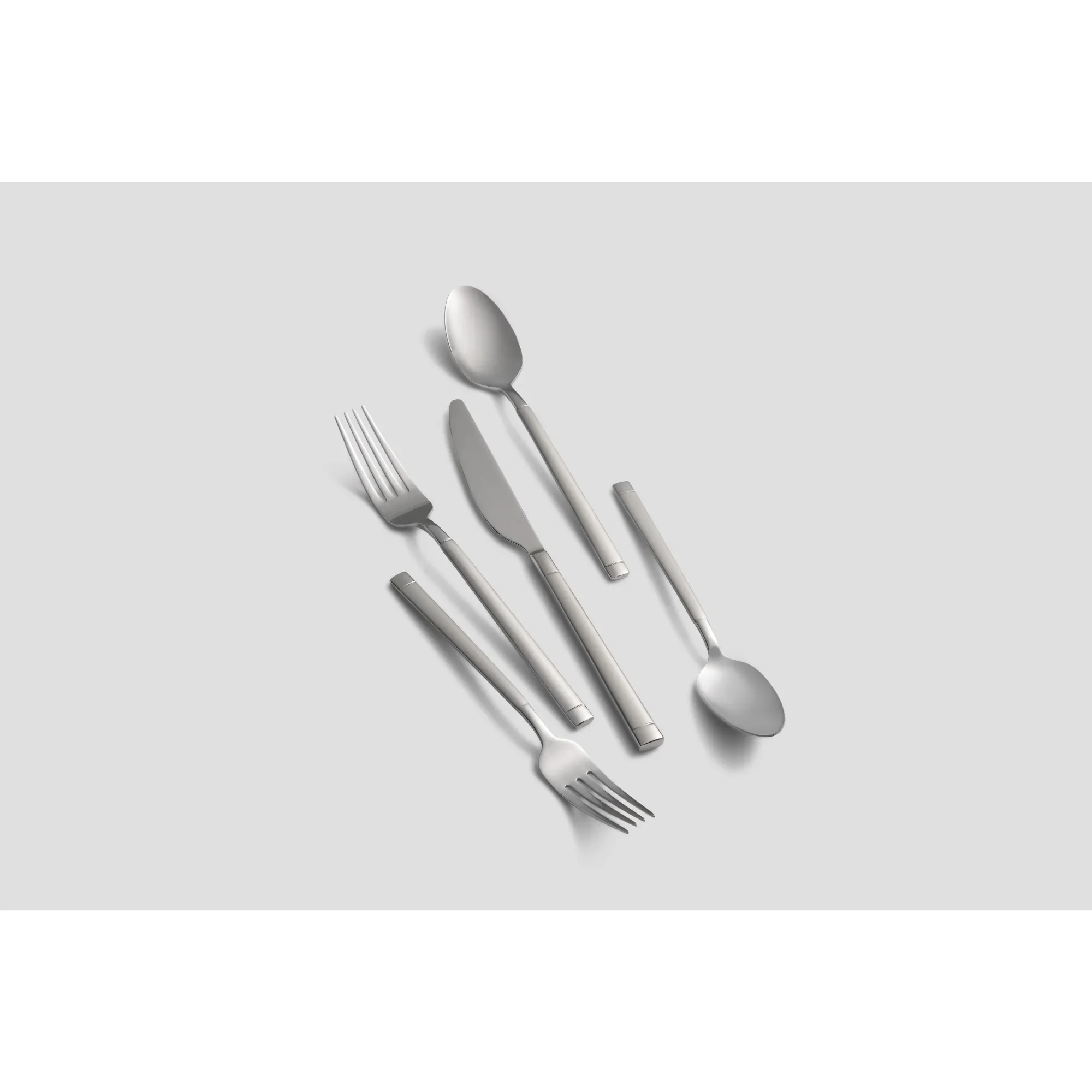 20-delige roestvrijstalen bestekset, servies voor 4. Vaatwasmachinebestendig, duurzaam en modern. Voor dineren, keuken, dagelijks gebruik.