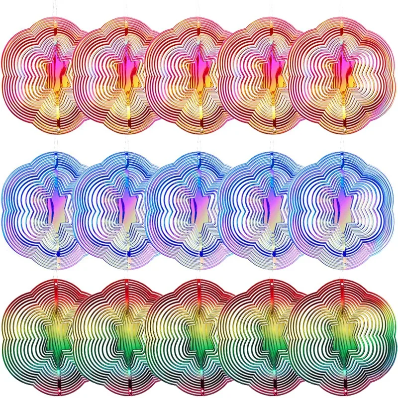 

Garden Laser Rotating Bird Repellent Orchards Wind Turbine Hexagonal Circular Birds Deterrents Reflector Wind Spinner Scare Tool