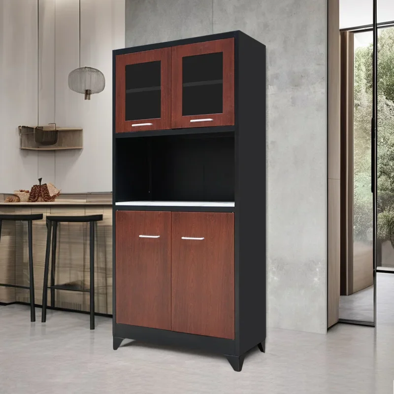 

#For Modern MDF Wood and Steel Sideboard Cabinet Metal Tableware Rack Design for Dining Entry Bathroom School Kitchen Furniture