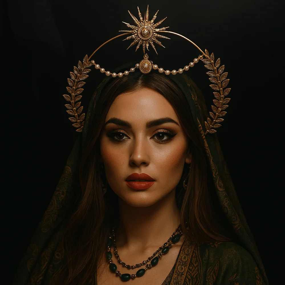 

Fashion Sun God Halo Headband Star Gold COSPLAY Hair Hoop Pearl Halloween Costume Tiara Headdress Halloween Party Cosplay