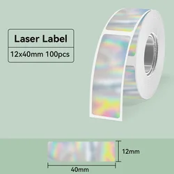 1 roll Laser Label for Phomemo Q30 D30 Label Printer Tape Sticker Waterproof Paper Replacement for Portable Thermal Pirnter