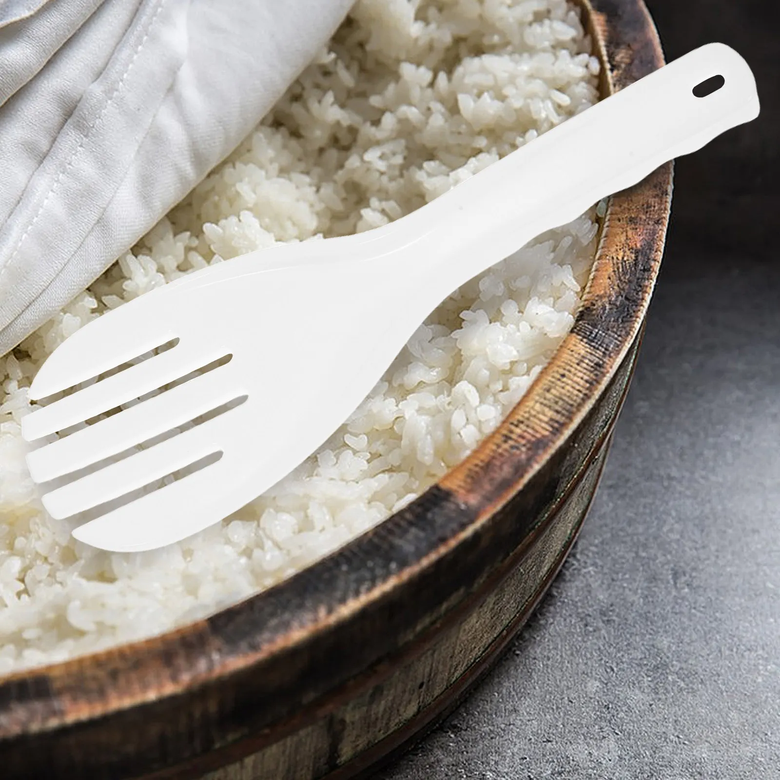 

2Pcs Rice Scoop Spoon Anti Stick Rice Paddle for Fast Food Service Lightweight Ergonomic Handle Kitchen Cookware