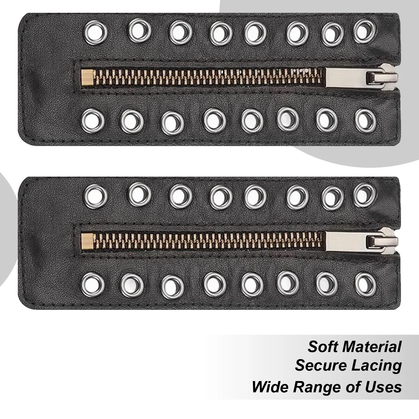 

Удлинители для молний обуви, широкие, 2 штуки, из искусственной кожи, шнурки с 8 люверсами для кроссовок, для мужчин и женщин, для походов, спорта, работы