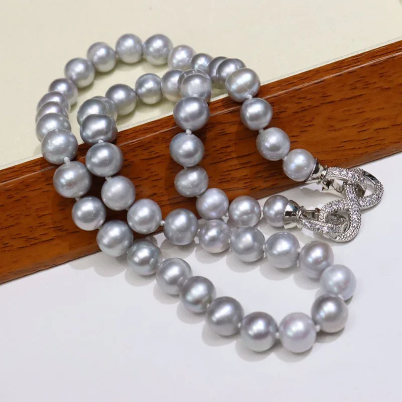 Natural Temperament Gray Pearl Necklace 18