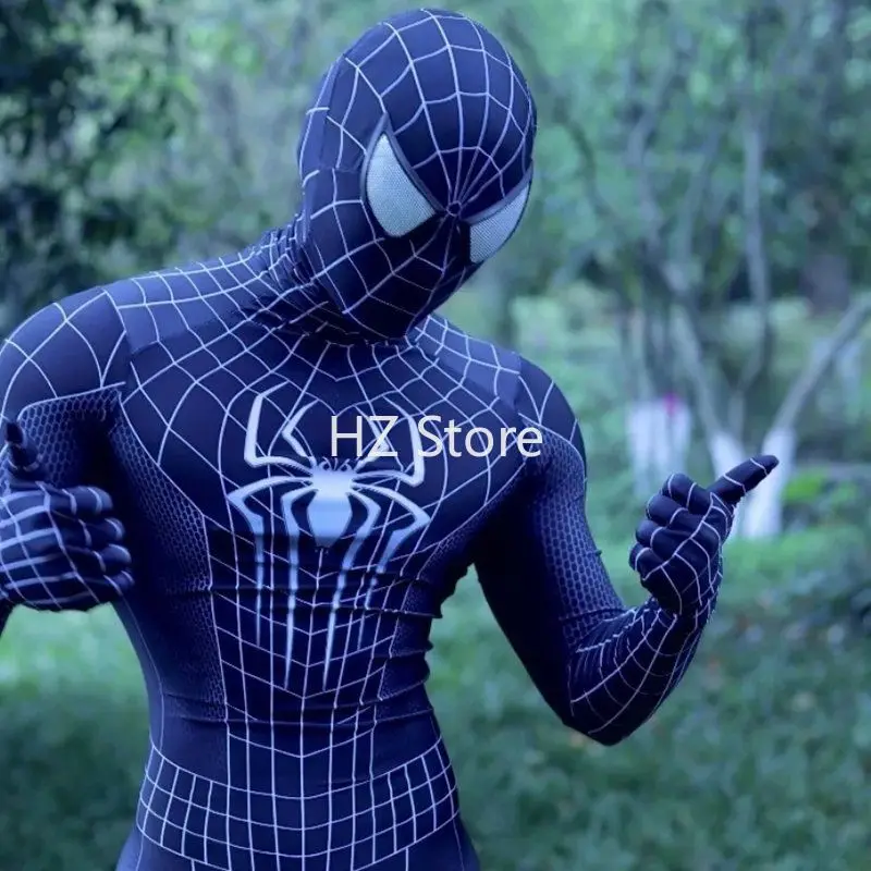 SPIDERMAN スパイダーマン／フルジップ 長袖フリース（ブラック）／刺繍 SPIDERMAN スパイダーマン／フルジップ 長袖フリース（ブラック