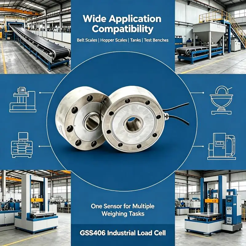 GSS406 High Accuracy Spoke Load Cell SkN-2000kN Compression Force Sensor for Tank Weighing