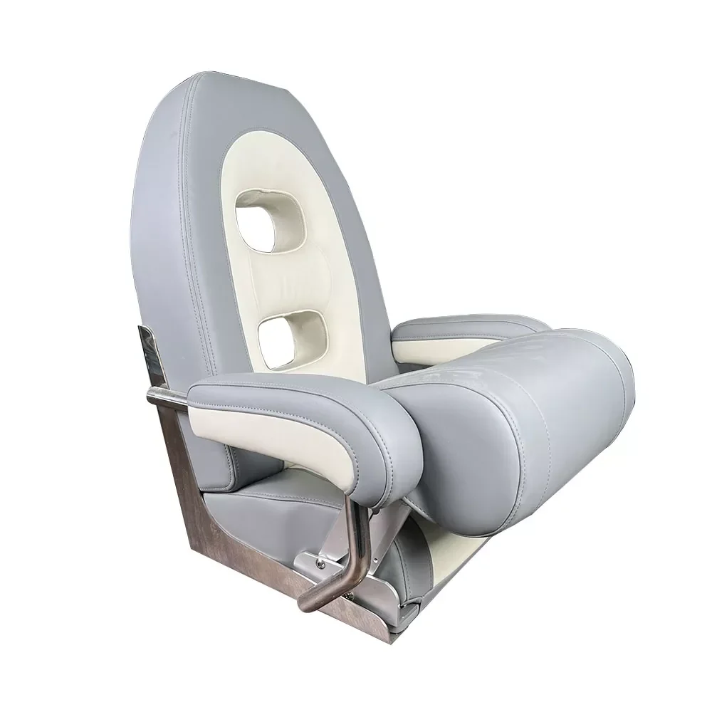 Boat Accessories High Back Arm Rest Flip-up Helm Boat Seats for Pontoon Boat