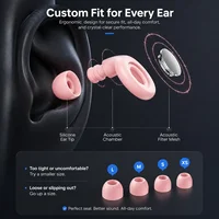Bouchons d'oreilles anti-bruit 30 dB réutilisables en silicone pour dormir, avec 8 embouts interchangeables pour la réduction du bruit 2