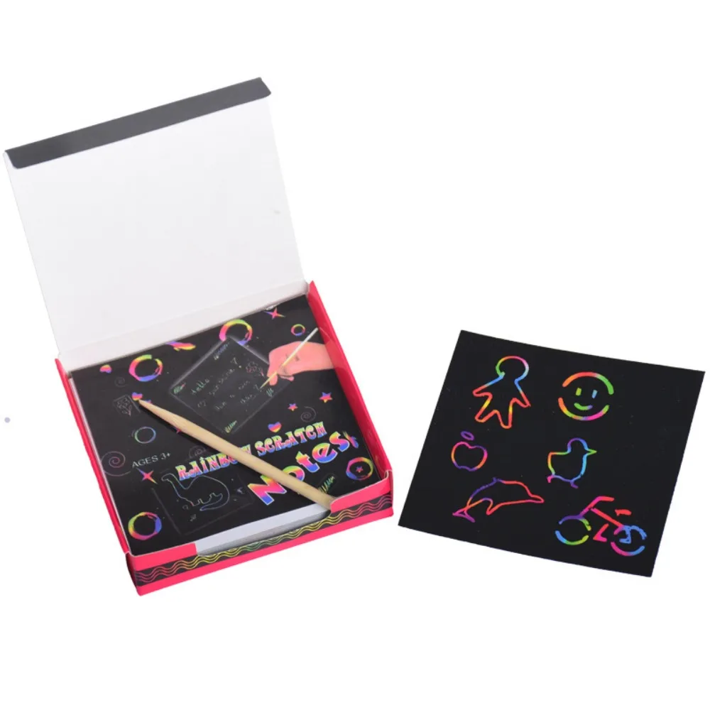 Interesting Colorful Magic Scratch Rainbow Magic Rainbow Scratch Note Pended DIY Drawing Toys