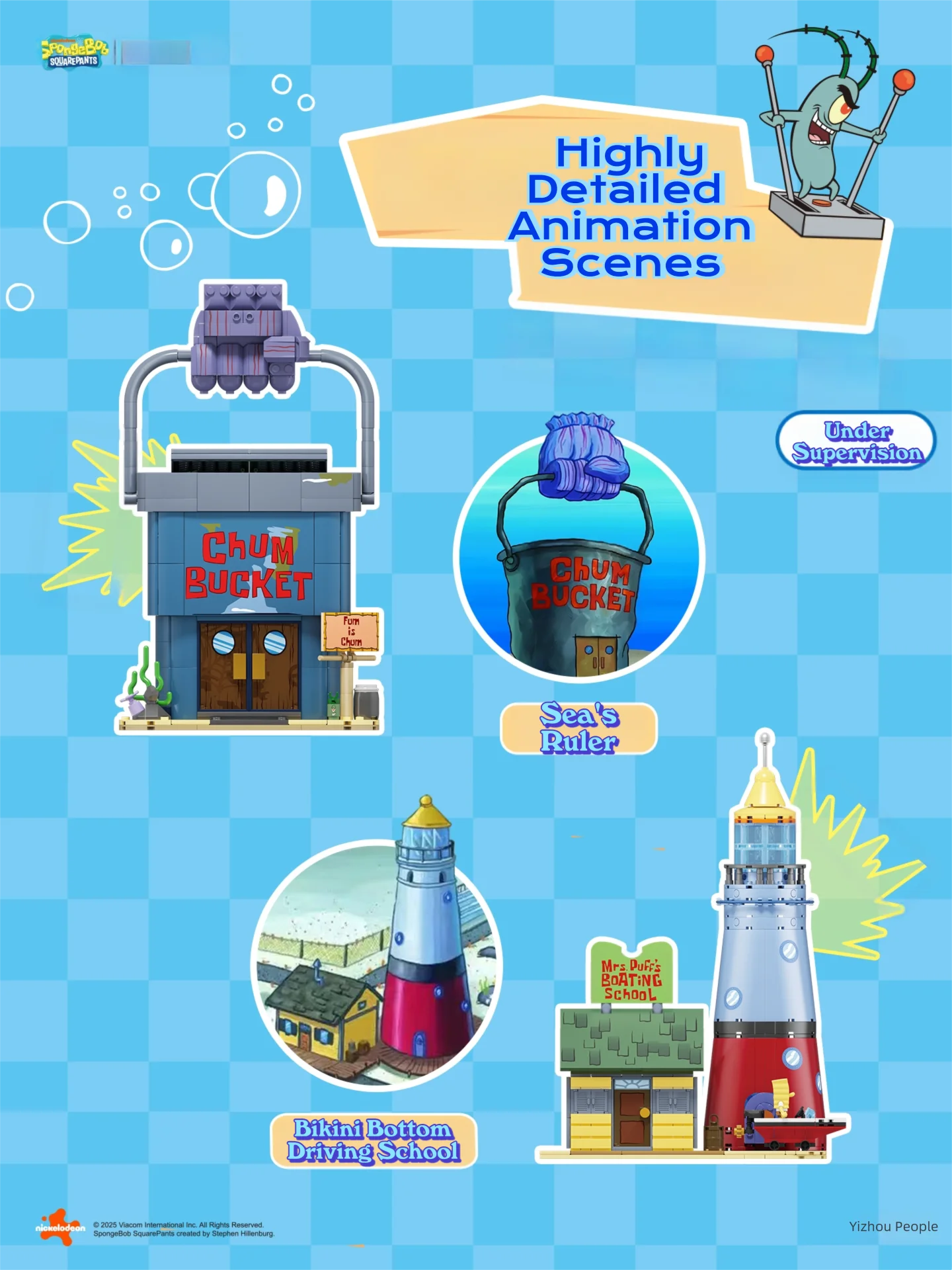 SpongeBob SquarePants Bouwstenen Bikinibroekje Rijschool De Chum Emmer Model Bakstenen Kindercollectie Speelgoed Vakantiecadeau