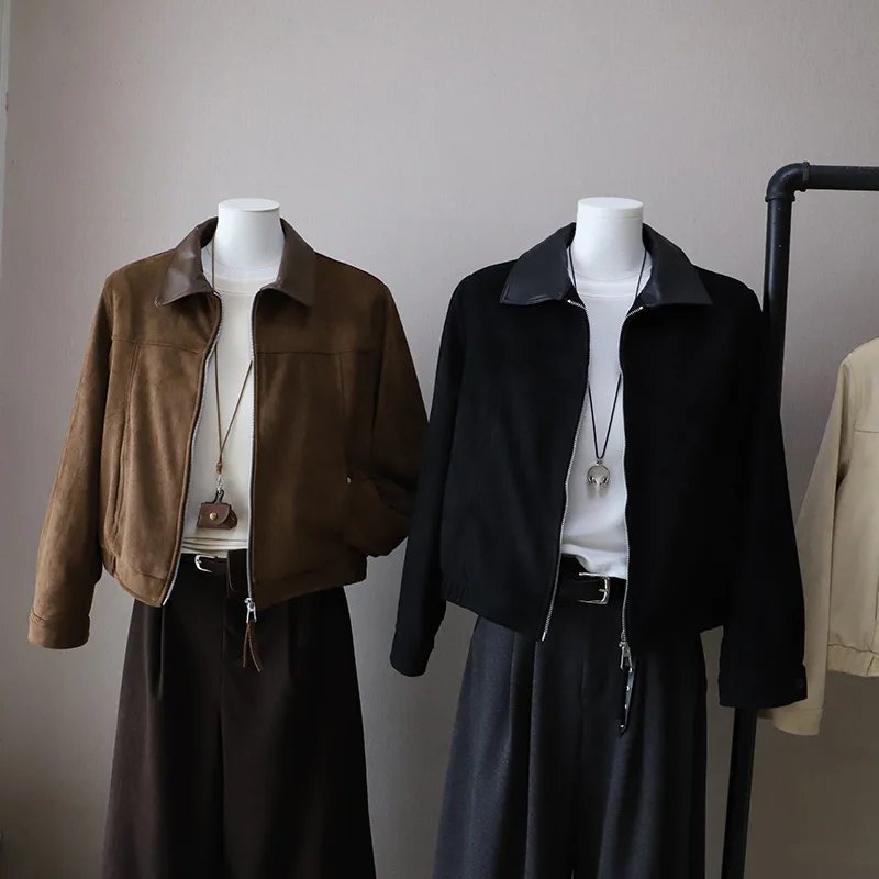 Zekye 2025 الخريف والشتاء جديد الكورية نمط الموضة المرقعة فضفاض التخسيس تنوعا سترة قصيرة ملابس خارجية نسائية #1