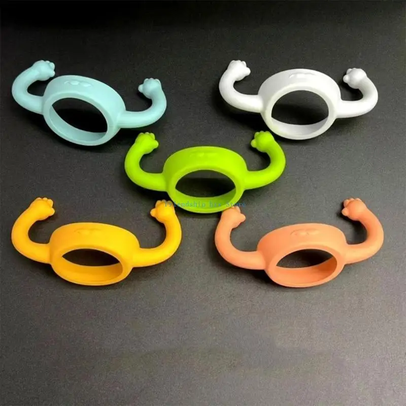 F1CB Ручка для детской бутылочки Силиконовый держатель для детской бутылочки с удобными ручками Прочный