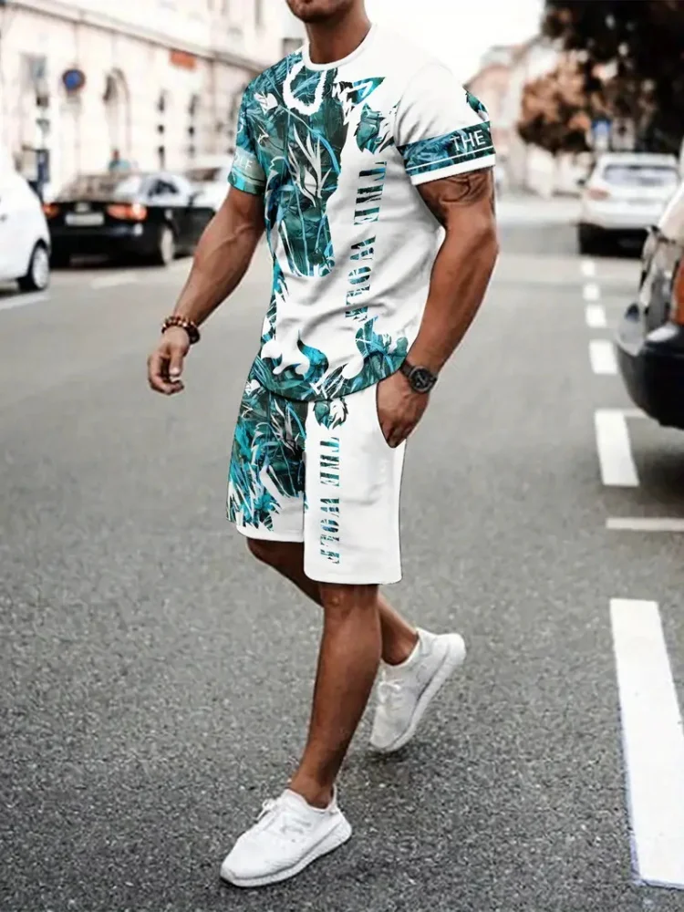 

Модный мужской комплект с принтом волка: летние повседневные футболки с круглым вырезом и коротким рукавом + шорты, 2 предмета, забавный 3D-принт с изображением льва, свободные футболки, комплект одежды