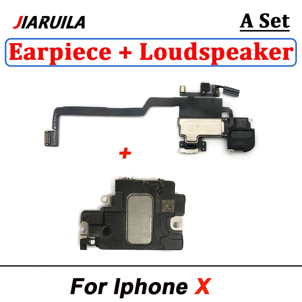Earpiece With Proximity Light Sensor Flex For iPhone XR XS MAX 11 Pro Max Sound Ringer Buzzer Bottom Speaker Inner Ringtone Part