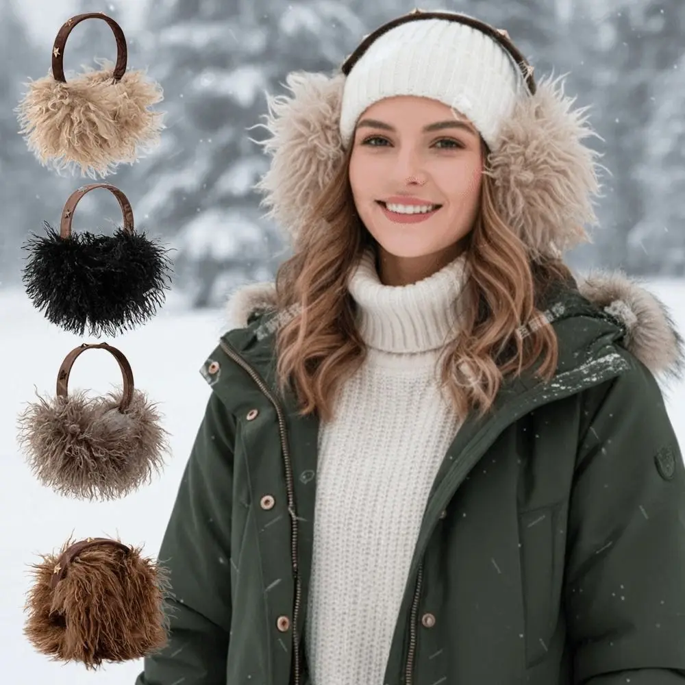 겨울용 따뜻한 접이식 귀마개 두꺼운 방한 부드러운 귀덮개 방한 접이식 귀마개 여성 남성 야외용