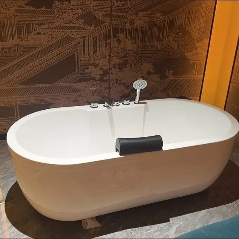 for Acrylic Bathtub Double Layer Thermal Insulation Spa Tub for Home Hotel Small Apartment Adult Independent Installation