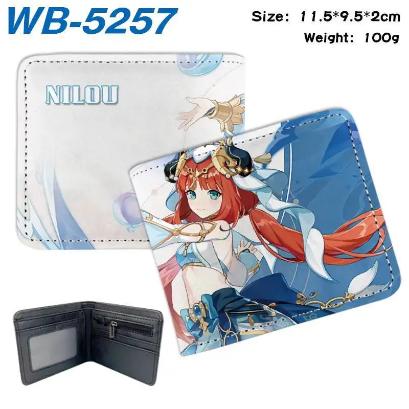 Hot-Selling Genshin Impact Game 80% Off Wallet Alhaed Wanderer Nilu Merchandise Coin Purse Card Holder Anime