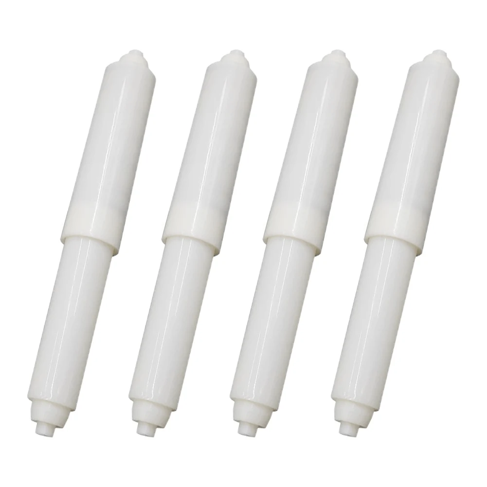 Spring Loaded Toilet Paper Roll Core Replacement 4 Piece Set for Bathroom Use Providing Secure and Reliable Paper Roll Holding