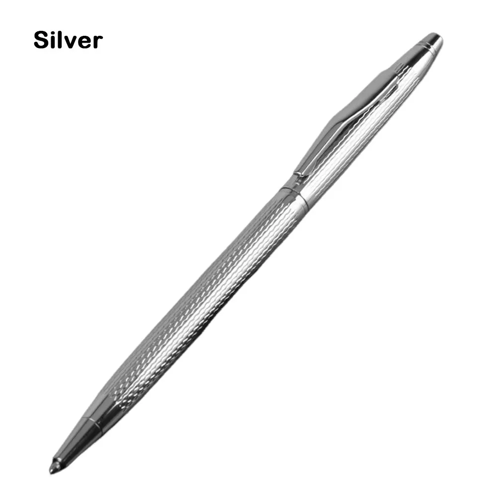 Light Luxury Metal Ballpoint Pen Brushed Wavy Pattern Twist Using Neutral Pen Gel Pen Students