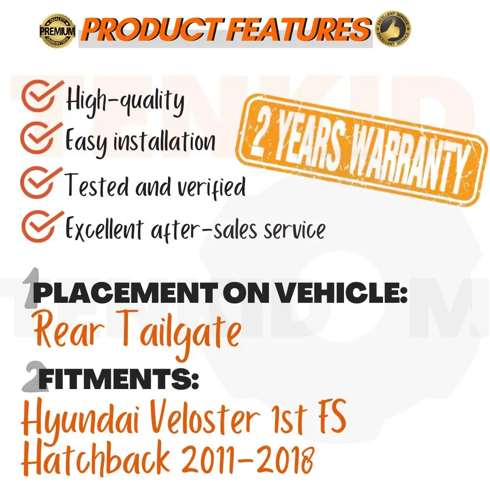 Lift Supports for Hyundai Veloster 1st FS Hatchback 2011-2018 Tailgate Dampers Shocks Springs Arm Props Shocks