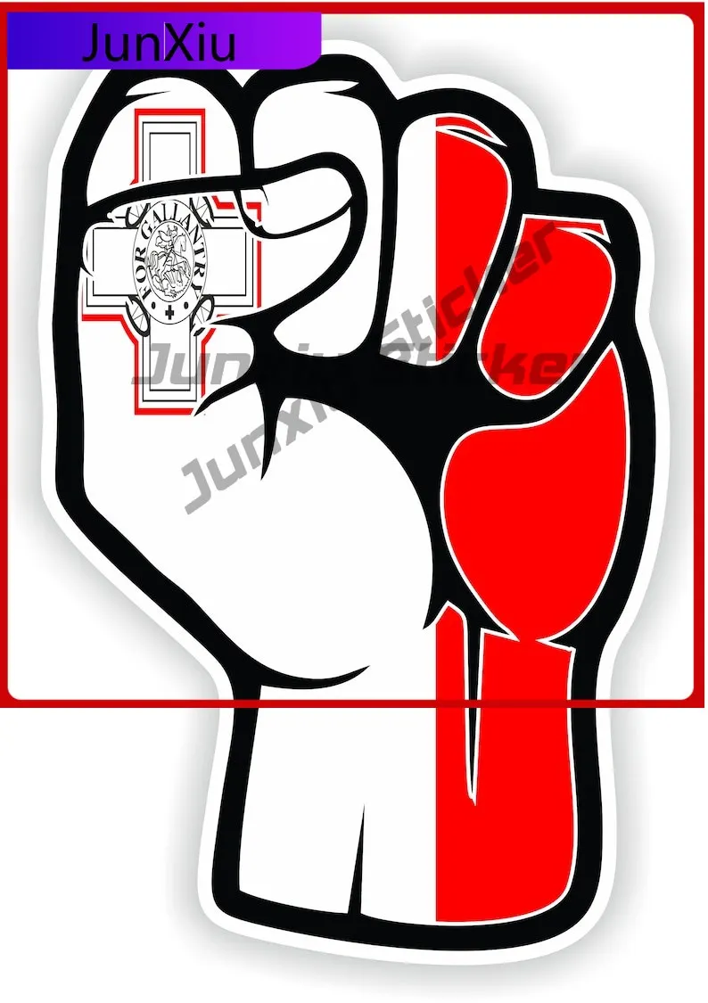 

Malta Fist Hand Flag Sticker Car Decals Exterior Rv Decal Stickers Suv Outdoor Camping Sticker Accessories For Bumper Windows