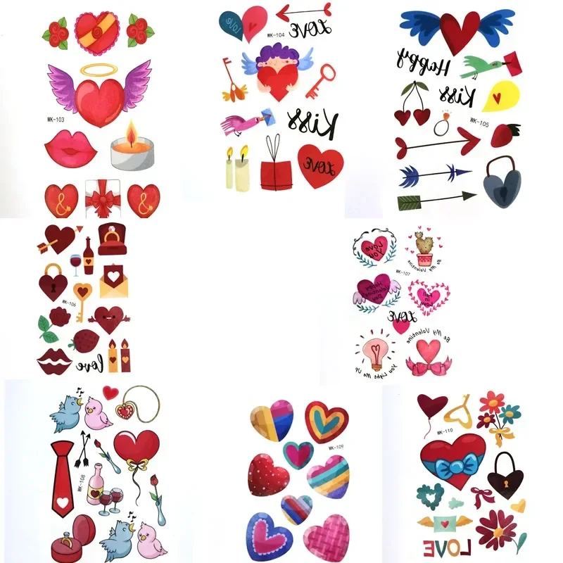 10Pcs/lot Cute Stickers Cartoon Kids Temporary Tattoo Sticker Body Sticker Tattoos