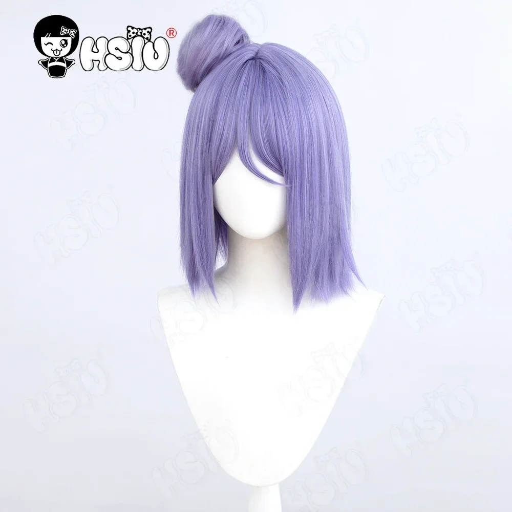 2025 할로윈 HSIU-페루케 코스프레 합성 보라색, 짧은 머리, 내열도, 보닛, 애니메이션, 코난, 40cm
